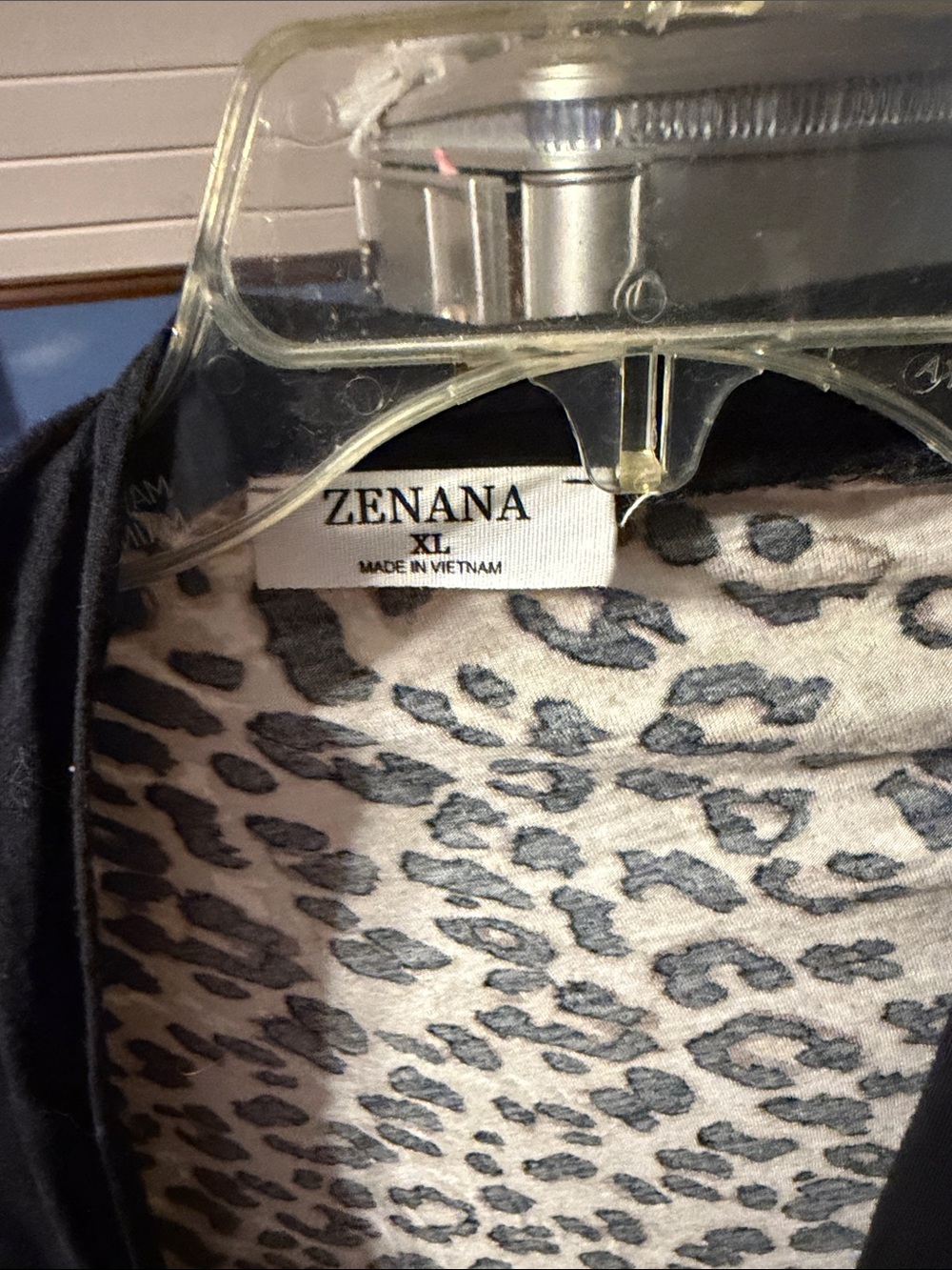 Zenana Outfitters Leopard Print Open Front Cardigan - Beige & Black - Picture 2 of 3